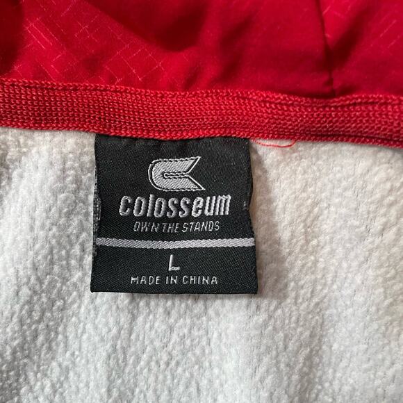 Colosseum Arkansas Razorbacks 1/4 Zip Pullover Gray Red Mens Size Large - Picture 6 of 7